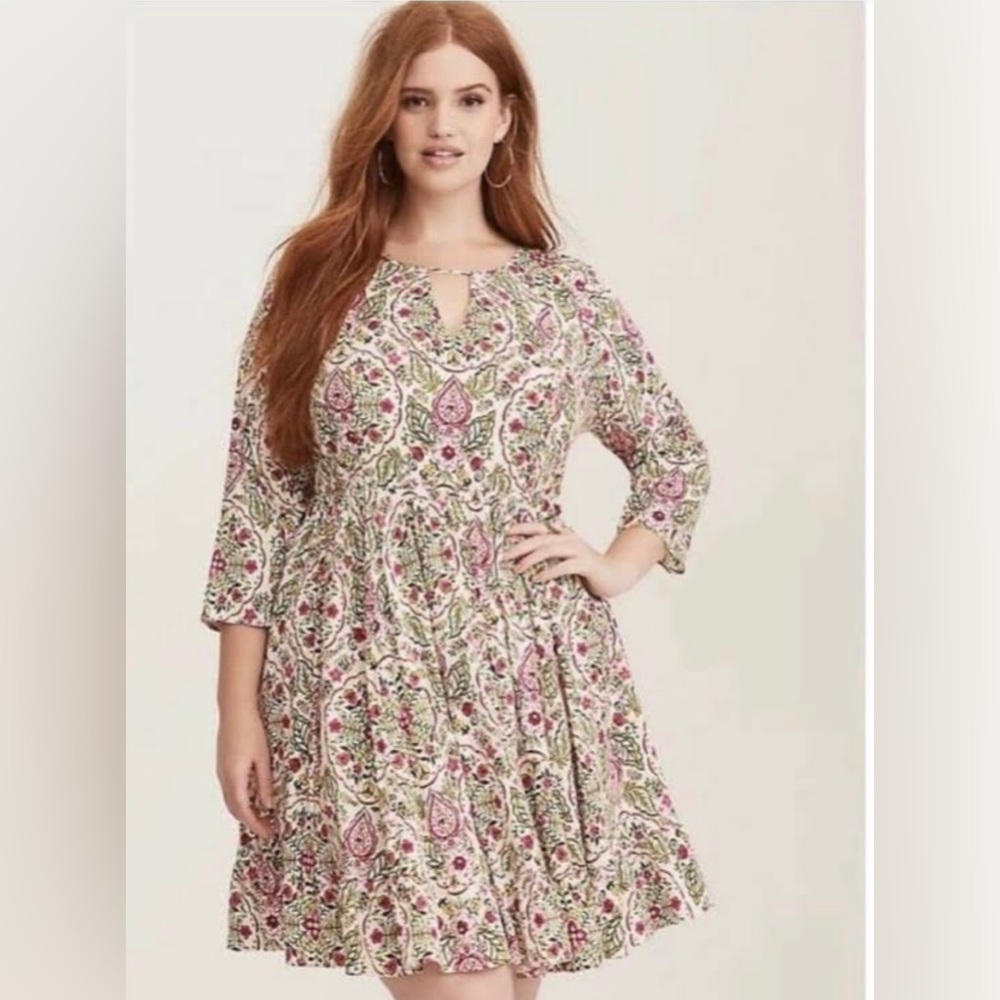 Torrid floral dress size 1.
